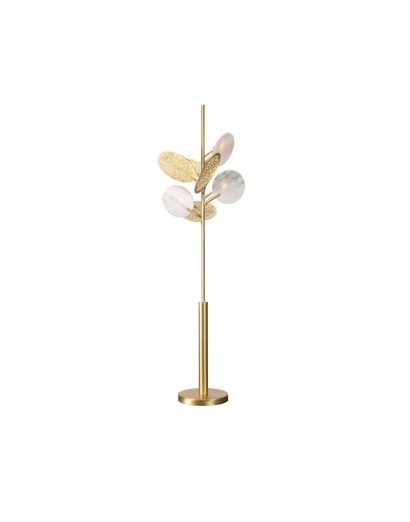 Lampadaire en marbre blanc...