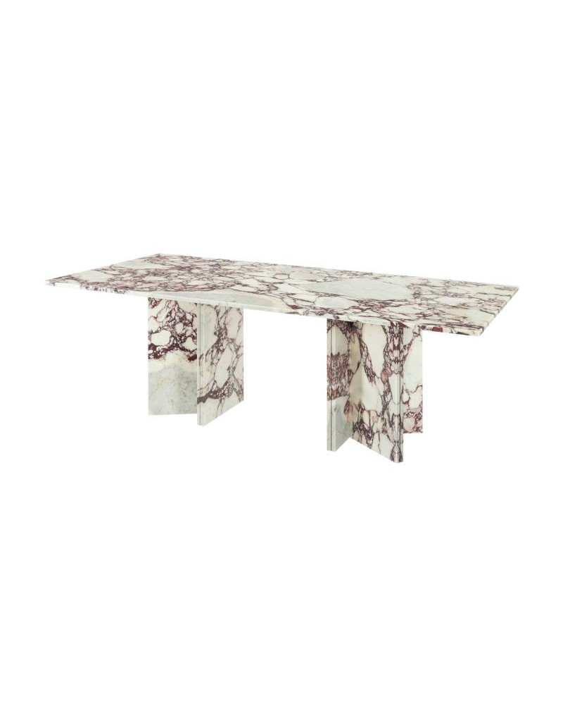 Table- salle- à-manger-en- marbre-blanc Calacatta-Viola-myhomeinwhite.com