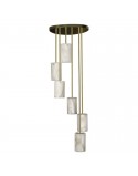 Suspension Wave blanche en pierre d'Albâtre et laiton-myhomeinwhite.com